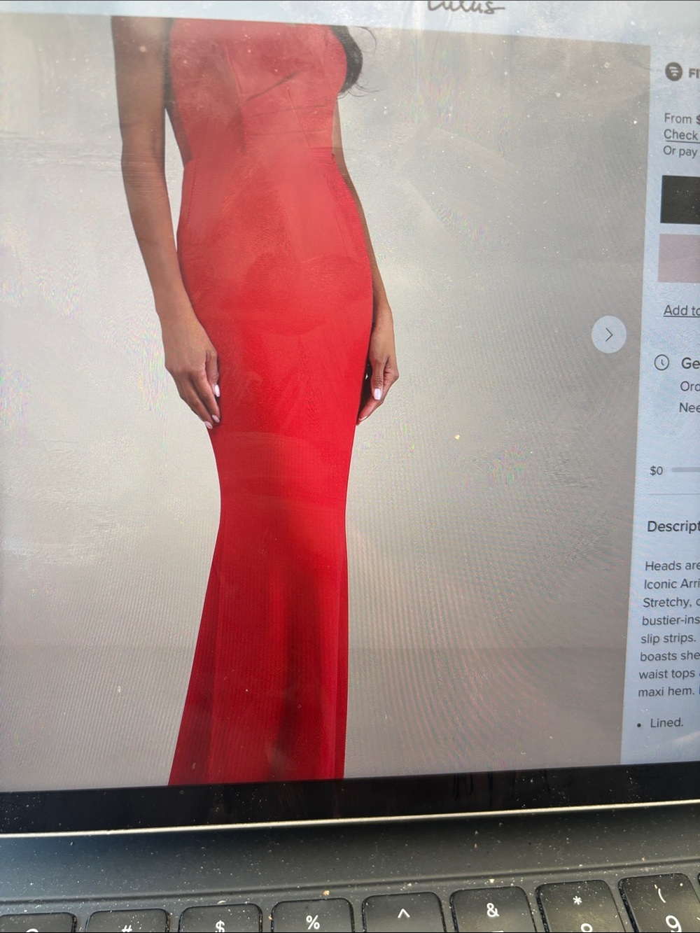 Lulu's Crimson Cowl-Neck Maxi Dress
